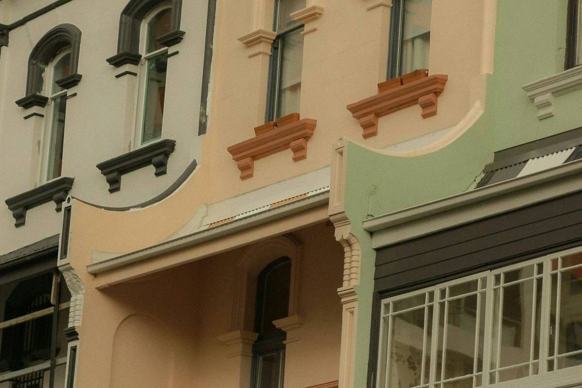 Cast-iron verandah lacework and detail on a period terrace